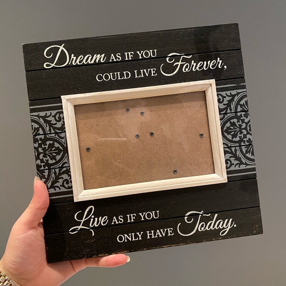 Wooden disney picture insert quote board
